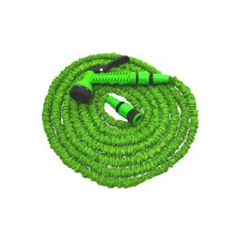 Zahradní hadice TOPTRADE hadice zahradní, flexi, pistole plastová – rozstřikovač, 7 funkcí, sada, 5 / 15 m 900392 AKCE