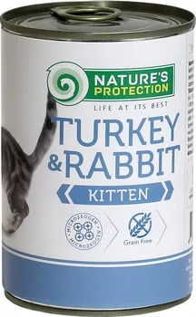 Krmivo pro kočku Nature's Protection Cat Kitten konzerva krůta/králík