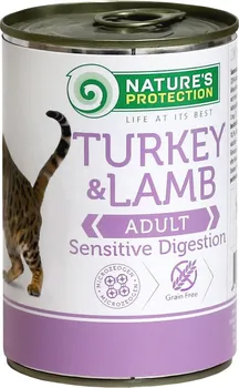 Krmivo pro kočku Nature's Protection Adult Cat Sensitive konzerva krůta/jehně 400 g