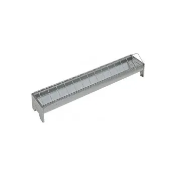 Chov hospodářského zvířete TOPTRADE krmítko pozinkovné, se sklopnou mřížkou, pro drůbež, 750 mm 308113