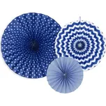 Partydeco Závěsné rozety tmavě modré 3…