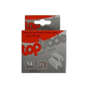 Průmyslová sponka TOPTRADE spona do sponkovačky, pozinkovaná, široká, balení 1000 ks, 1,2 x 6 mm 601209