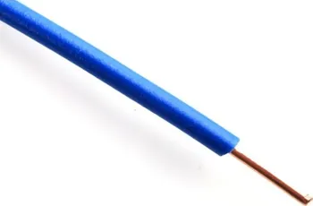 elektrický kabel H05V-U 1 světle modrý