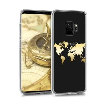 Pouzdro na mobilní telefon Kryt s designem průhledné pro Samsung Galaxy S9 - zlatá