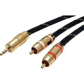 Audio kabel ROLINE GOLD Kabel jack 3,5M - 2x cinch(M), 2,5m - 11.09.4273