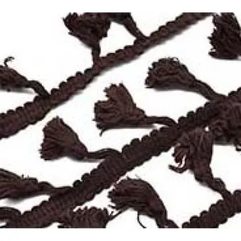 Prýmek - střapečky 40 mm, hnědá