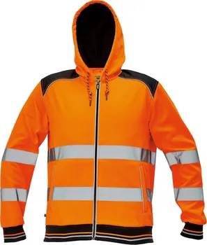 pracovní bunda CERVA Knoxfield Hi-Vis reflexní mikina s kapucí oranžová
