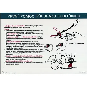 První pomoc při úrazu elektřinou, plast A3