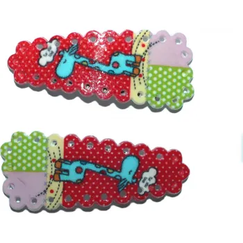 sponky do vlasů trojúhelník, 2 ks Barva: červená