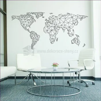 Samolepící dekorace Dekorace-stěny Dekorace na stěny - Mapa Česká republika - 120 x 250 cm - 810