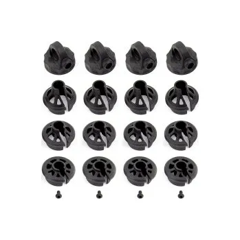 RC model B6.1: Plastové talířky a čepičky tlumičů (16 ks)