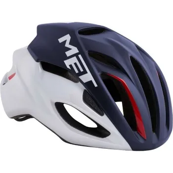 Cyklistická přilba MET Rivale modrá/bílá/červená 2018
