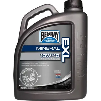 Motorový olej Minerální olej BEL-RAY EXL MINERAL 10W-40 4T ENGINE OIL balení 4 litry