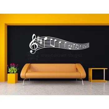 Samolepící dekorace Dekorace na stěny - Noty - dekorace-steny.cz - 40 x 120 cm - 318