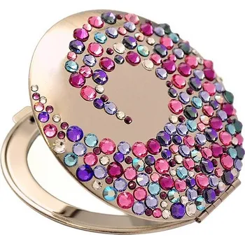 Kosmetické zrcátko Kosmetické kapesní zrcátko se Swarovski Elements Corals růžovo fialové EL-07.4