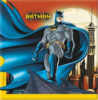 Papírový ubrousek PROCOS Batman ubrousky žluté/modré 20 ks 33 cm x 33 cm