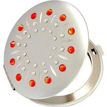 Kosmetické zrcátko Kosmetické kapesní zrcátko se Swarovski Elements sun oranžové EL-01.3 Fireopal