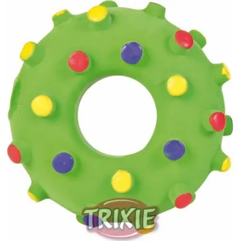 Hračka pro psa Trixie Latexové mini kolečko s barevnými puntíky Ø 8 cm