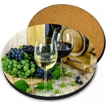 Podtácek Pelisport Podtácek pod hrnek zátiší s vínem sada 4 ks