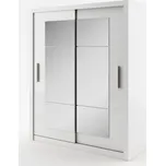 Šatní skříň IDEA 02 bílá zrcadlo 180 cm