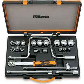 SADA HLAVIC 1/2'' S PŘÍSLUŠENSTVÍM-MODEL 920AS/C15 1/2'' S PŘÍSLUŠENSTVÍM 21KS'' (15 dvojitých šestihranných hlavic a 6 doplňků)