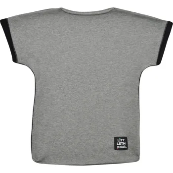 Dívčí oblečení šedé tričko s krátkým rukávem