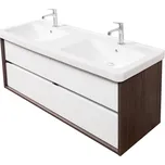 Fluorit - spodní skříňka pod dvojumyvadlo Jika Cubito 130 cm, 2 zásuvky, závěsná FL130ZZxy