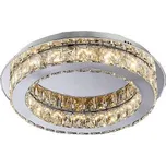 Luxera 62400 LED stropní svítidlo Movida 1x16W | 2560lm | 3000K - křišťál, chrom + Trio 983-3400 3x LED žárovka TROPFEN 1x4W | E14 | 470lm | 3000K