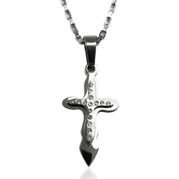 Náhrdelník Dámský náhrdelník z chirurgické oceli kříž S108070