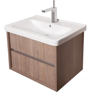 Koupelnový nábytek Fluorit - spodní skříňka pod umyvadlo Jika Cubito 65 cm, 2 zásuvky, závěsná FL65ZZxy