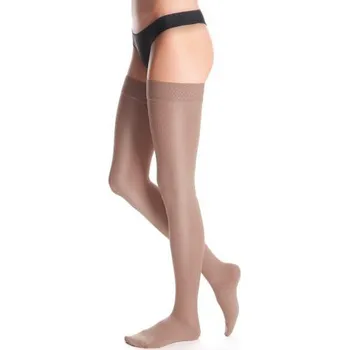 Dámské punčochy Stehenní punčochy kompresivní Brillant II.K.T. lem Barva: černá, Délka: krátká, Špice: uzavřená, Velikost: 2+