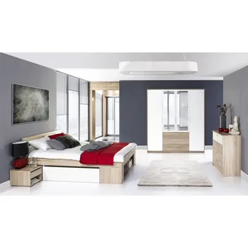 Postel Ložnice MILO ( postel 160, komoda 4S, skříň )