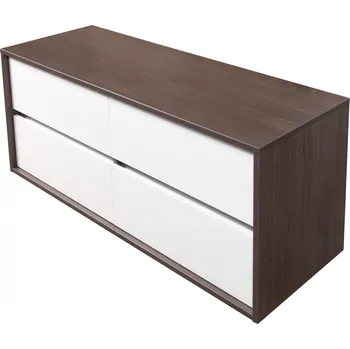 Koupelnový nábytek Fluorit Up - spodní skříňka 127 cm bez umyvadla, 4 zásuvky, závěsná FLD1274Zxy