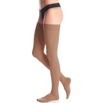 Dámské punčochy Stehenní punčochy kompresivní Micro II.K.T. lem Špice: otevřená, Délka: normál, Velikost: 6, Barva: černá