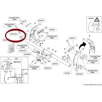 Auto-moto Boční krytka tažného B604400, B580600