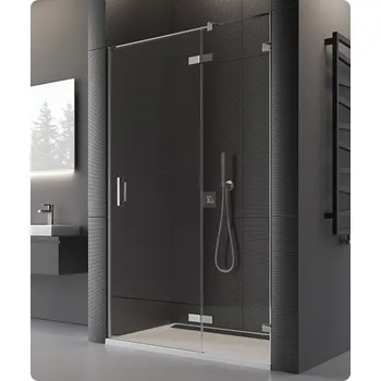 Sprchové dveře PU13 - ATYP jednokřídlé dveře s pevnou stěnou v rovině levé, šířka do 160 cm, L-kování PU13GSM1