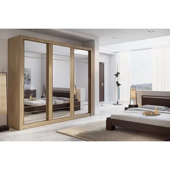 Šatní skříň Šatní skříň 02 ARTI 250 dub shetland zrcadlo