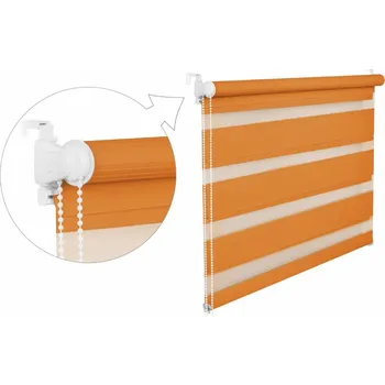 Roleta ZEBRA-SHOP Roleta DEN A NOC / MINI / STANDARD / oranžová / BH 1207 Barva mechanizmu: šedá, Výška: 220, Šířka: 30