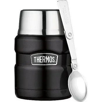 Termoska Thermos Termoska na jídlo se skládácí lžící a šálkem - matně černá 173022