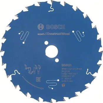 Pilový kotouč Bosch Expert for Construct Wood 165 x 20 mm 24 zubů