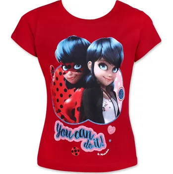 Dívčí tričko Dětské tričko Miraculous červené vel.104