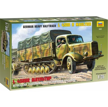 Plastikový model Zvezda German Heavy Halftrack L 4500 R Maultier 1:35