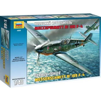 Plastikový model Zvezda Messerschmitt Bf-109 F-4 1:48