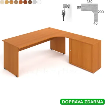 GE 1800 HR L Hobis Gate - Stůl se skříňkou
