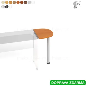 Psací stůl GP 60 Hobis Gate - Stůl přídavný 60 x 40 půlovál