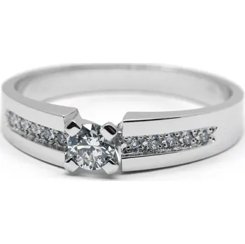 Prsten Klenoty Budín Zásnubní diamantový zlatý prsten s diamanty J-28759-17 (Klenoty Budín Zásnubní diamantový zlatý prsten s diamanty J-28759-17)