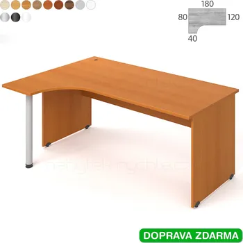 Psací stůl GE 1800 P Hobis Gate - Stůl 180 x 120