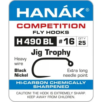Muškařský háček Hanák Competition jigový Trophy č. 10, 25 ks (H490BL)