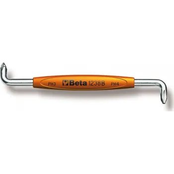 Šroubovák ŠROUBOVÁK KŘÍŽOVÝ ÚHLOVÝ OBOUSTRANNÝ-MODEL 1238B PH1-2 UNI7083 DIN 5208 (Lomené šroubováky na šrouby s křížovou hlavou Phillips®)