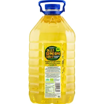 Rostlinný olej Country Life Slunečnicový dezodorizovaný na smažení a pečení Bio 5 l